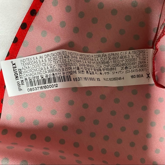 Zara red black polka dot mini dress - Picture 9 of 11